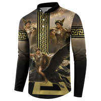 Perseus Greek Mythology Button Sweatshirt Ancient Greece Warrior Legend Pegasus Classical Art