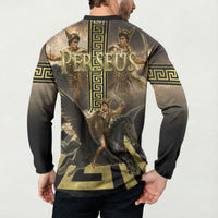 Perseus Greek Mythology Button Sweatshirt Ancient Greece Warrior Legend Pegasus Classical Art