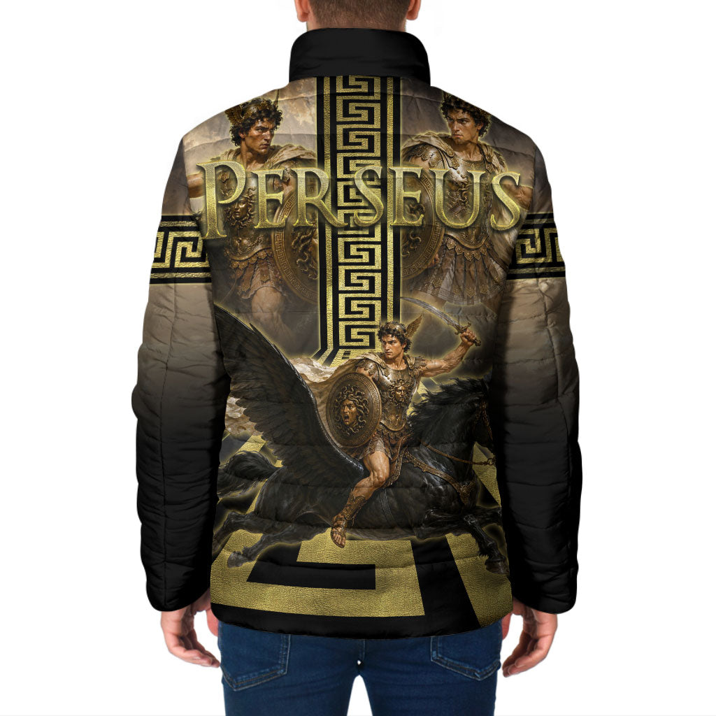 Perseus Greek Mythology Padded Jacket Ancient Greece Warrior Legend Pegasus Classical Art