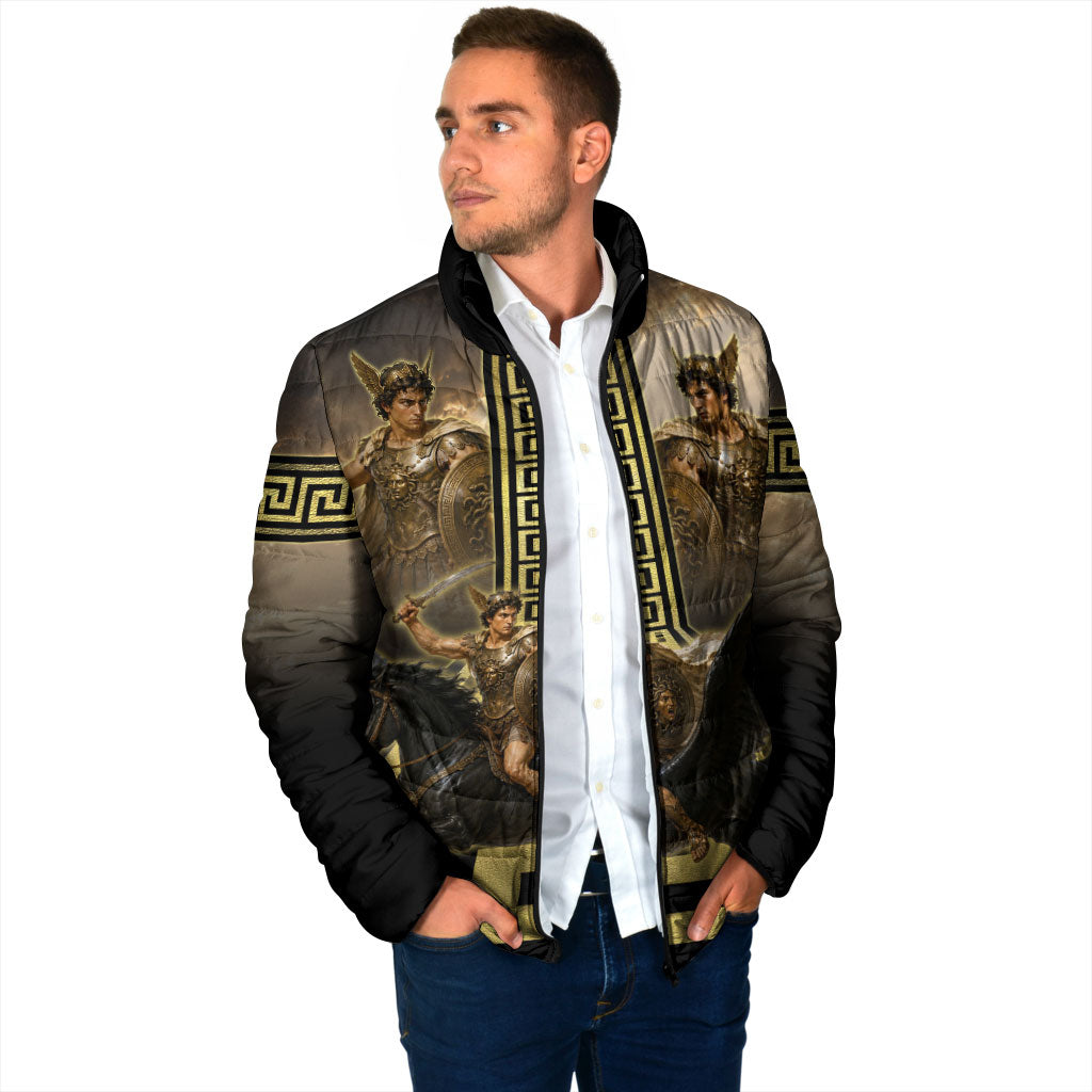 Perseus Greek Mythology Padded Jacket Ancient Greece Warrior Legend Pegasus Classical Art