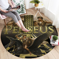 Perseus Greek Mythology Round Carpet Ancient Greece Warrior Legend Pegasus Classical Art