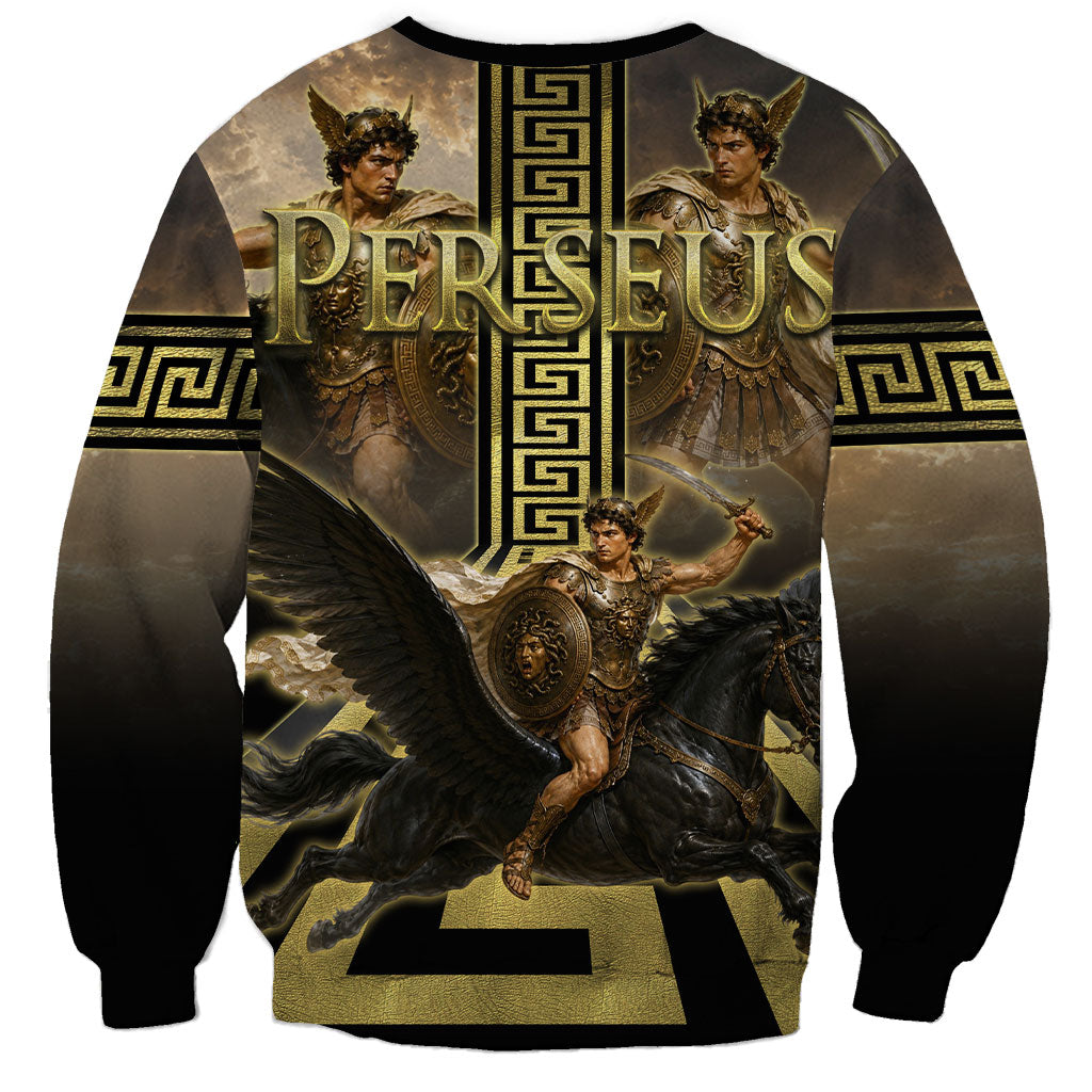 Perseus Greek Mythology Sweatshirt Ancient Greece Warrior Legend Pegasus Classical Art