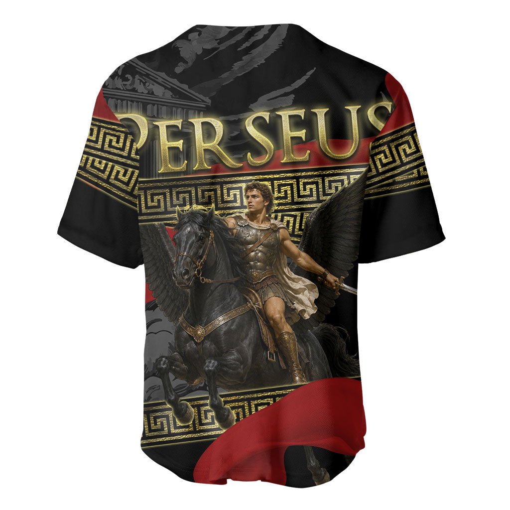 Perseus Greek Mythology Baseball Jersey Ancient Greece Warrior Pegasus Legend Classical Art