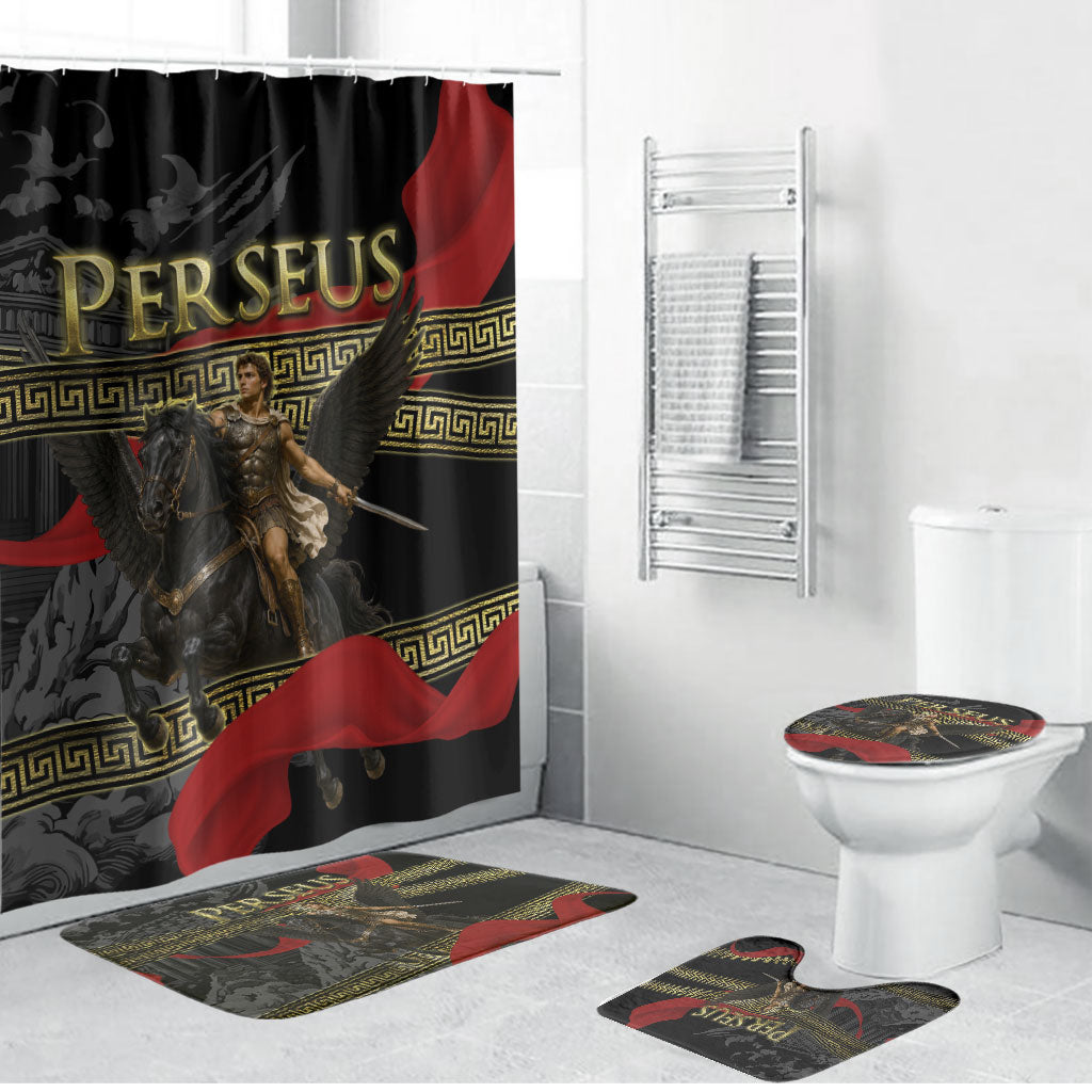 Perseus Greek Mythology Bathroom Set Ancient Greece Warrior Pegasus Legend Classical Art
