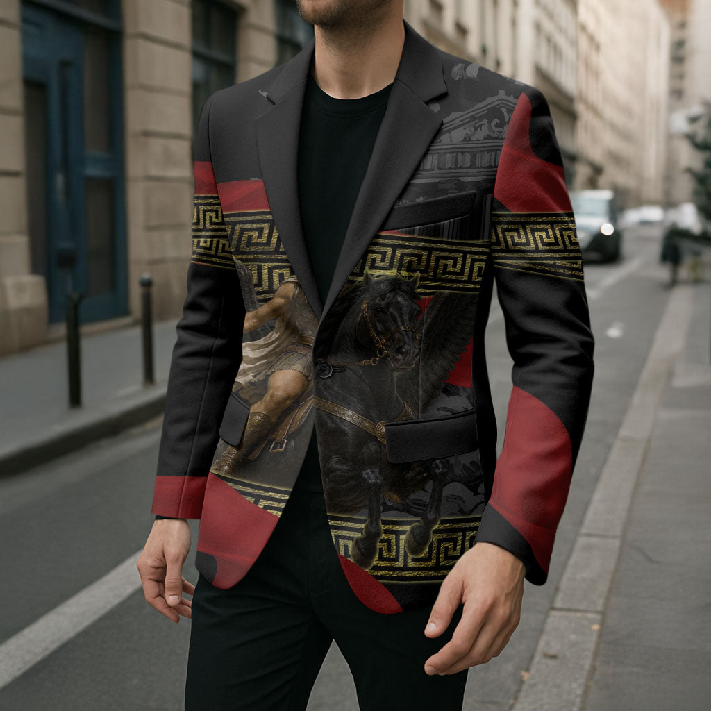 Perseus Greek Mythology Blazer Ancient Greece Warrior Pegasus Legend Classical Art