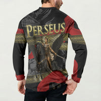 Perseus Greek Mythology Button Sweatshirt Ancient Greece Warrior Pegasus Legend Classical Art