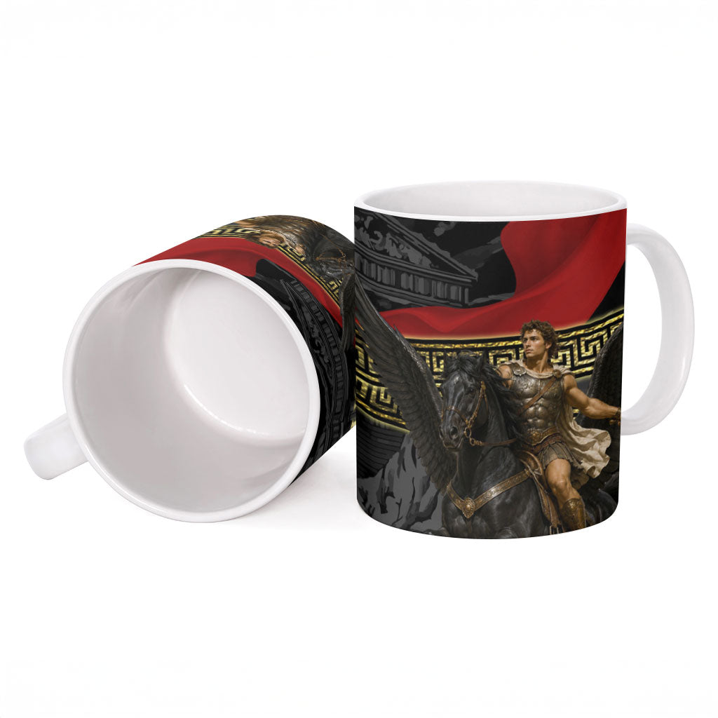 Perseus Greek Mythology Ceramic Mug Ancient Greece Warrior Pegasus Legend Classical Art