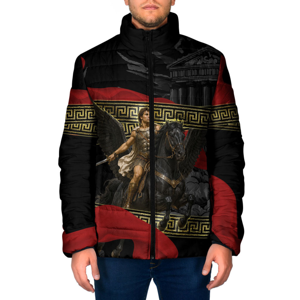 Perseus Greek Mythology Padded Jacket Ancient Greece Warrior Pegasus Legend Classical Art
