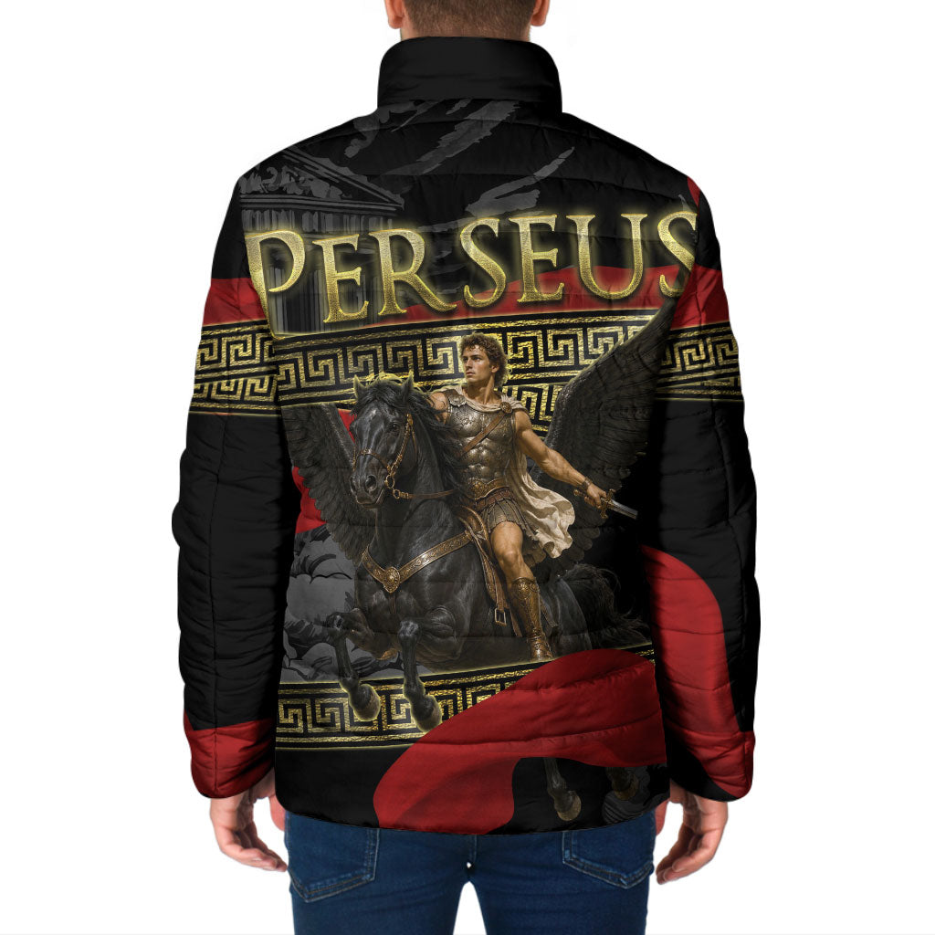 Perseus Greek Mythology Padded Jacket Ancient Greece Warrior Pegasus Legend Classical Art
