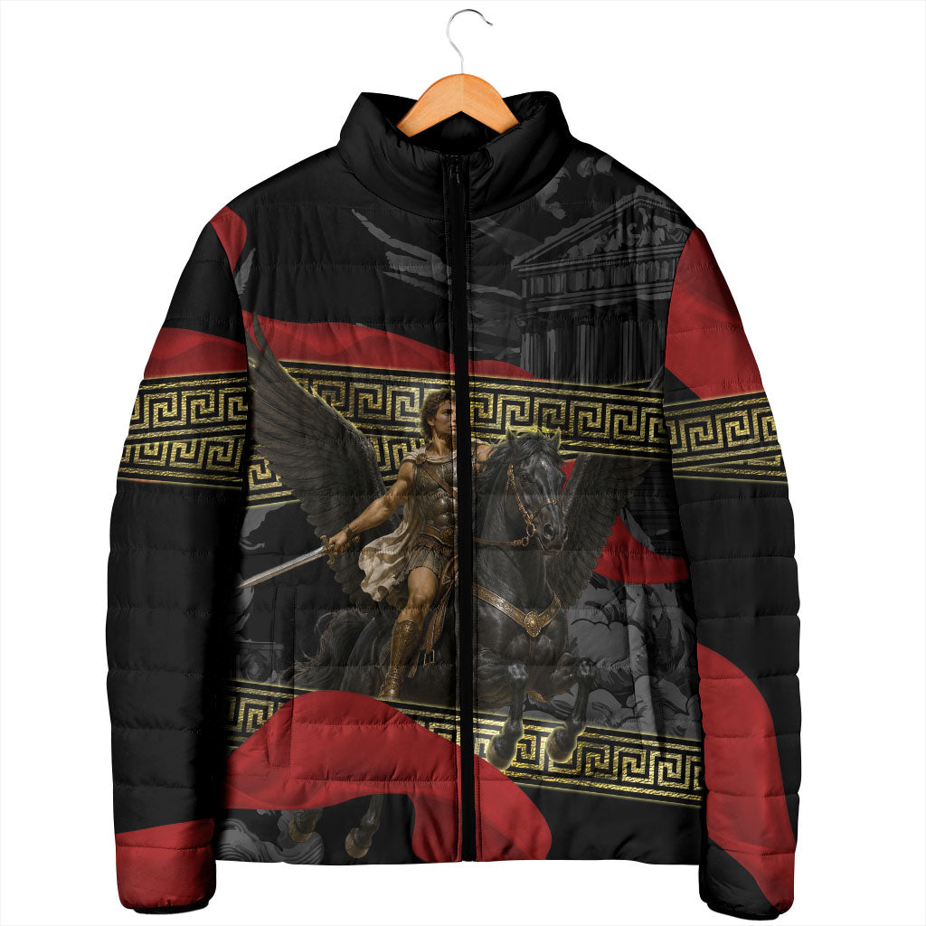 Perseus Greek Mythology Padded Jacket Ancient Greece Warrior Pegasus Legend Classical Art