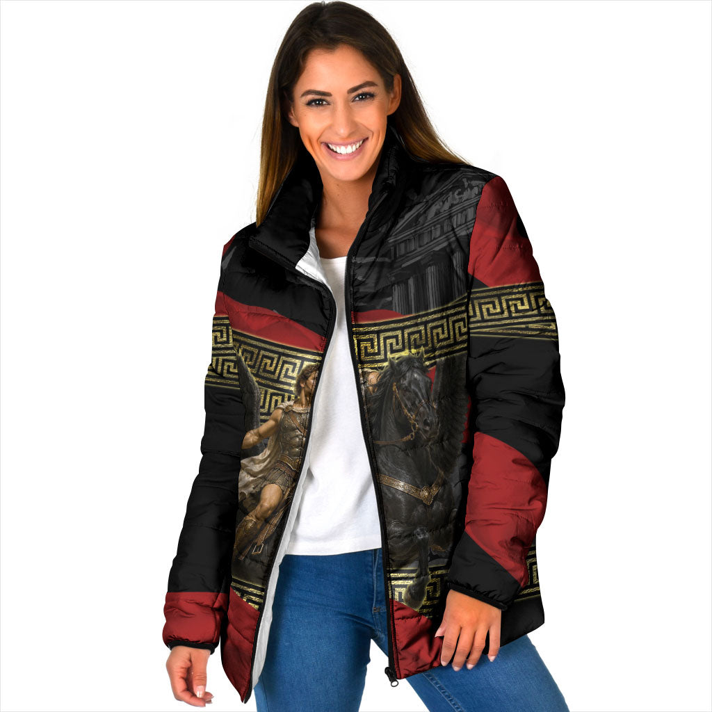 Perseus Greek Mythology Padded Jacket Ancient Greece Warrior Pegasus Legend Classical Art