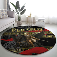 Perseus Greek Mythology Round Carpet Ancient Greece Warrior Pegasus Legend Classical Art