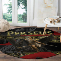 Perseus Greek Mythology Round Carpet Ancient Greece Warrior Pegasus Legend Classical Art