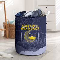 Mevlid Kandili Islamic Mosque Crescent Laundry Basket Islamic Floral Pattern Crescent Moon Night