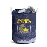 Mevlid Kandili Islamic Mosque Crescent Laundry Basket Islamic Floral Pattern Crescent Moon Night