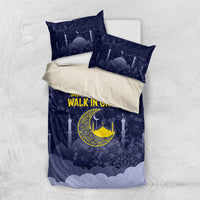 Mevlid Kandili Islamic Mosque Crescent Bedding Set Islamic Floral Pattern Crescent Moon Night