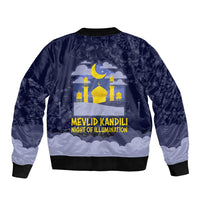 Mevlid Kandili Islamic Mosque Crescent Bomber Jacket Islamic Floral Pattern Crescent Moon Night