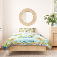 World Mental Health Day Sunflower Bedding Set Watercolor Floral Brain Awareness Support