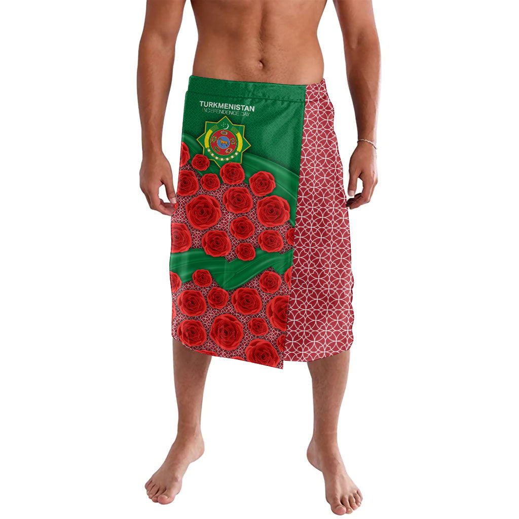 Turkmenistan Independence Day Lavalava National Flag Red Rose Floral Patriotic Symbol