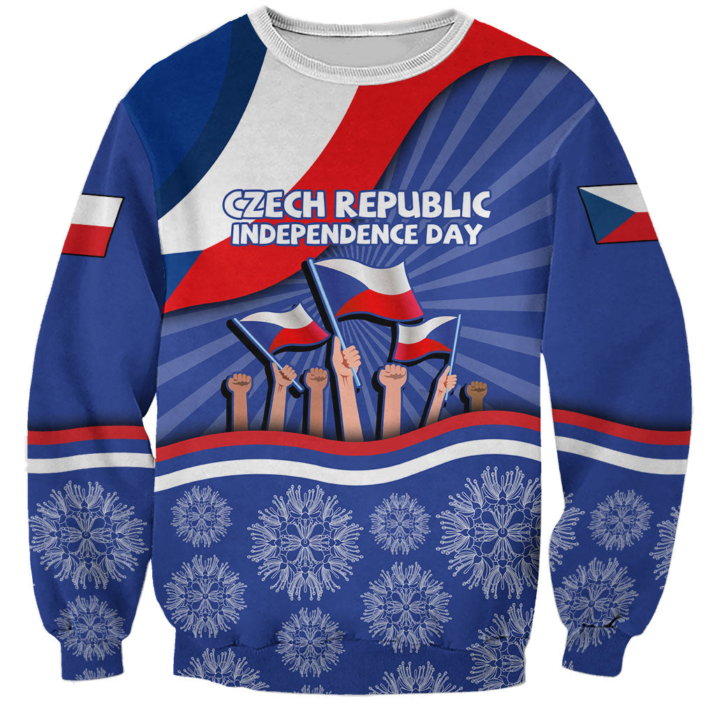 Czech Republic Independence Day Sweatshirt Patriotic Flag Raised Fist Pride