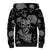 Skull Pattern Sherpa Hoodie I'm Never Alone - My Demon Are With Me 24/7 - Wonder Print Shop