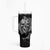 Skull Pattern Tumbler With Handle I'm Never Alone - My Demon Are With Me 24/7