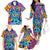 High Feel Skull Family Matching Off Shoulder Long Sleeve Dress and Hawaiian Shirt What Is Heaven - Wonder Print Shop