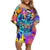 High Feel Skull Family Matching Off Shoulder Short Dress and Hawaiian Shirt What Is Heaven - Wonder Print Shop