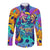 High Feel Skull Long Sleeve Button Shirt What Is Heaven - Wonder Print Shop