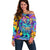 High Feel Skull Off Shoulder Sweater What Is Heaven - Wonder Print Shop