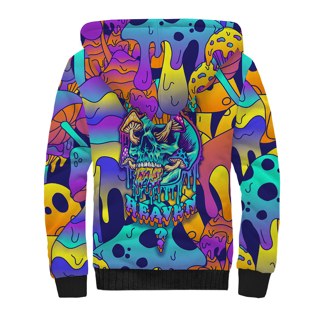 High Feel Skull Sherpa Hoodie What Is Heaven - Wonder Print Shop