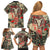 Skull Pattern Family Matching Off Shoulder Short Dress and Hawaiian Shirt Demon Art - Come With Me - Wonder Print Shop