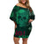 Technology Skull Family Matching Off Shoulder Short Dress and Hawaiian Shirt Warning - Erro 404 - Wonder Print Shop