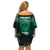 Technology Skull Family Matching Off Shoulder Short Dress and Hawaiian Shirt Warning - Erro 404 - Wonder Print Shop