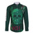 Technology Skull Long Sleeve Button Shirt Warning - Erro 404 - Wonder Print Shop