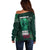 Technology Skull Off Shoulder Sweater Warning - Erro 404 - Wonder Print Shop