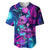 Space Skull Baseball Jersey Skeleton Color Neon Paint On Space - Wonder Print Shop