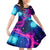 Space Skull Family Matching Mermaid Dress and Hawaiian Shirt Skeleton Color Neon Paint On Space - Wonder Print Shop