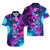 Space Skull Hawaiian Shirt Skeleton Color Neon Paint On Space - Wonder Print Shop