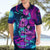 Space Skull Hawaiian Shirt Skeleton Color Neon Paint On Space - Wonder Print Shop