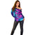 Space Skull Off Shoulder Sweater Skeleton Color Neon Paint On Space - Wonder Print Shop