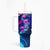 Space Skull Tumbler With Handle Skeleton Color Neon Paint On Space - Wonder Print Shop