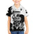 Black Joke Skull Family Matching Off Shoulder Short Dress and Hawaiian Shirt Spade Ace Grunge Art - Wonder Print Shop