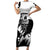 Black Joke Skull Family Matching Short Sleeve Bodycon Dress and Hawaiian Shirt Spade Ace Grunge Art - Wonder Print Shop