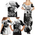 Black Joke Skull Family Matching Summer Maxi Dress and Hawaiian Shirt Spade Ace Grunge Art - Wonder Print Shop