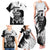 Black Joke Skull Family Matching Tank Maxi Dress and Hawaiian Shirt Spade Ace Grunge Art - Wonder Print Shop