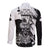 Black Joke Skull Long Sleeve Button Shirt Spade Ace Grunge Art - Wonder Print Shop