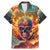 Skull Flaming Family Matching Mermaid Dress and Hawaiian Shirt I Can Fix Stupid But It's Gonna Hurt - Wonder Print Shop