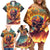 Skull Flaming Family Matching Off Shoulder Short Dress and Hawaiian Shirt I Can Fix Stupid But It's Gonna Hurt - Wonder Print Shop