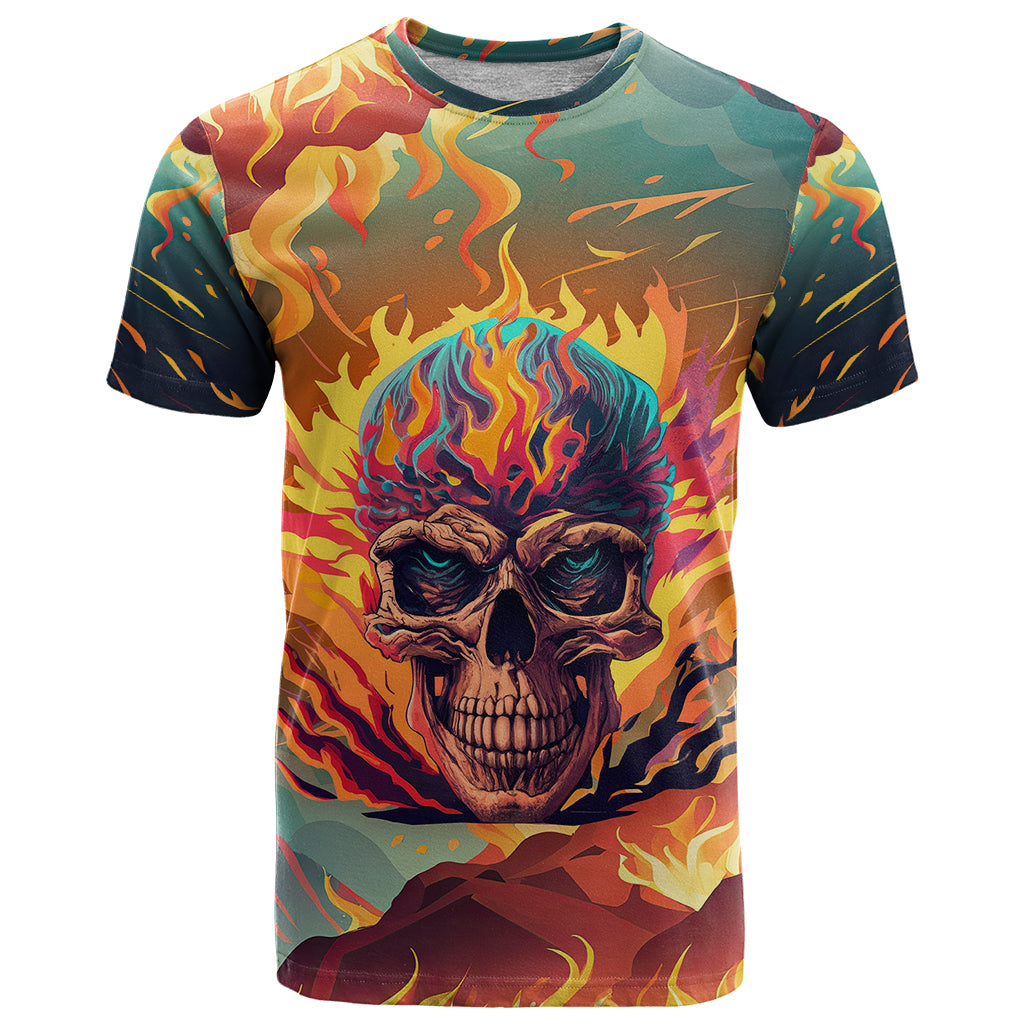 Skull Flaming T Shirt I Can Fix Stupid But It's Gonna Hurt - Wonder Print Shop